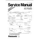 Panasonic KX-PS600 Service Manual / Supplement
