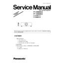 Panasonic PT-D5000US, PT-D5000ES, PT-D5000ULS, PT-D5000ELS Simplified Service Manual