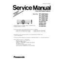 Panasonic PT-DW740U, PT-DW740E, PT-DX810U, PT-DX810E Simplified Service Manual