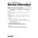 Panasonic PT-DZ8700U, PT-DS8500U, PT-DW8300U, PT-DZ110XE, PT-DS100XE, PT-DW90XE Service Manual / Other