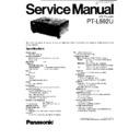 Panasonic PT-L592U Service Manual