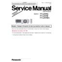 Panasonic PT-LZ370U, PT-LZ370E, PT-LZ370EA (serv.man2) Service Manual / Supplement