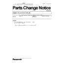 Panasonic PT-RZ120 Service Manual / Parts change notice