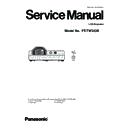Panasonic PT-TW343RE (serv.man4) Service Manual