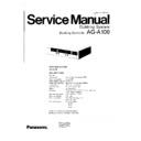 Panasonic AG-A100 Service Manual