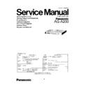 ag-a200 service manual