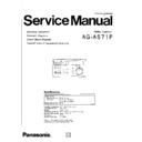 Panasonic AG-A571P Service Manual
