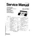 Panasonic AG-A750 Service Manual
