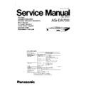 ag-da700a, ag-da700b, ag-da700e service manual