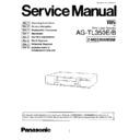 Panasonic AG-TL350E, AG-TL350B, Z-MECHANISN Service Manual