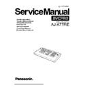 Panasonic AJ-A77P, AJ-A77E Service Manual