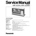 Panasonic WR-X22NL, WR-X22NH Service Manual