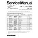 Panasonic KX-TC1800BXB Simplified Service Manual