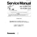 Panasonic KX-TCM410-W, KX-TCM412-B Service Manual / Supplement