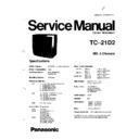 Panasonic TC-21D2 Service Manual