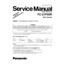 tc-21p50r, mc-e750, mc-e751, mc-e752, mj-171nrx, mj-176nrx service manual / supplement