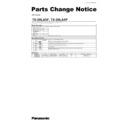 Panasonic TX-20LA5F, TX-20LA5P Service Manual / Parts change notice