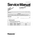 Panasonic TX-29RX20TH Simplified Service Manual