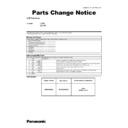 Panasonic TX-32, TX-R32, TX-26, TX-R26 Service Manual / Parts change notice