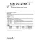 Panasonic TX-32CS510B, TX-32CS510E, TX-32CSR510, TX-32CSW514, TX-32CSW514S Service Manual / Parts change notice