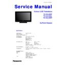 Panasonic TX-32LX80F, TX-32LX80L, TX-32LX80P Service Manual