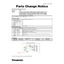Panasonic TX-40CXR800, TX-50CXR800, TX-55CXR800 Service Manual / Parts change notice