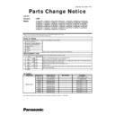 Panasonic TX-40DX700B, TX-40DX700E, TX-40DX700F, TX-40DX703E, TX-40DX730E, TX-40DXE720, TX-40DXM710, TX-40DXM715, TX-40DXU701, TX-40DXW704, TX-40DXW734, TX-40DXW735 Service Manual / Parts change notice