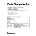 Panasonic TX-L24C3B, TX-L24C3E, TX-L24C3ES, TX-L24E3B, TX-L24E3E, TX-LR24E3, TX-LR24C3 Service Manual / Parts change notice