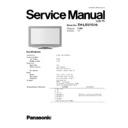 Panasonic TX-LR37G10, TH-LR37G10 Service Manual