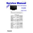 Panasonic TX-R37LZ80K, TX-R32LZ80K Simplified Service Manual
