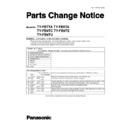Panasonic TY-FB7TA, TY-FB8TA, TY-FB9TC, TY-FB9TE, TY-FB9TU Service Manual / Parts change notice