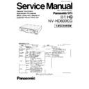 Panasonic NV-HD600EG Service Manual