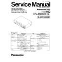Panasonic NV-HD600PX, NV-HD600PM Service Manual