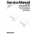 Panasonic NV-SD200A, NV-SD200BA, NV-SD205AM Simplified Service Manual