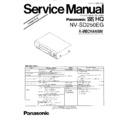 Panasonic NV-SD250EG Simplified Service Manual