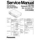 Panasonic NV-SD420EG, NV-SD420EGH, NV-SD420B, NV-SD420BL Service Manual