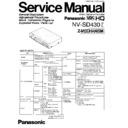 Panasonic NV-SD430EG, NV-SD430B, NV-SD430BL Service Manual