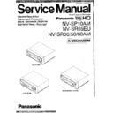 Panasonic NV-SP10AM, NV-SR30, NV-SR50, NV-SR60AM, NV-SR55EU Service Manual