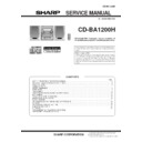 Sharp CD-BA1200 (serv.man11) Service Manual