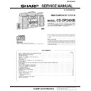 Sharp CD-DP2400E (serv.man18) Service Manual