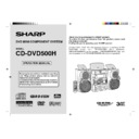 Sharp CD-DVD500 User Manual / Operation Manual