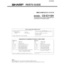 Sharp CD-E110 Service Manual / Parts Guide