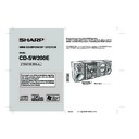 Sharp CD-SW200E User Manual / Operation Manual