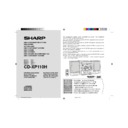 Sharp CD-XP110 User Manual / Operation Manual