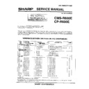Sharp CM-SR600H (serv.man4) Service Manual
