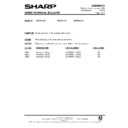 Sharp QT-CD121H (serv.man3) Service Manual / Technical Bulletin