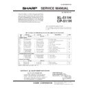Sharp XL-511H Service Manual