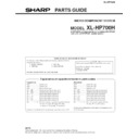 Sharp XL-HP700 Parts Guide