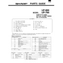 Sharp UP-600, UP-700 (serv.man24) Service Manual