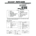 Sharp UP-800 (serv.man29) Service Manual / Parts Guide